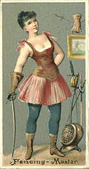 Fencing Master from Occupations for Women (Goodwin - Old Judge 1887)
